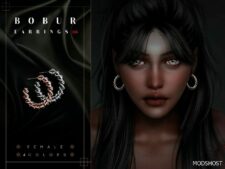 Sims 4 Female Accessory Mod: Spiral Hoop Earrings (Image #2)