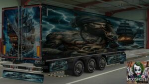 ETS2 Mod: Pirate Trailer Skin 01 (by Joker) (Featured)