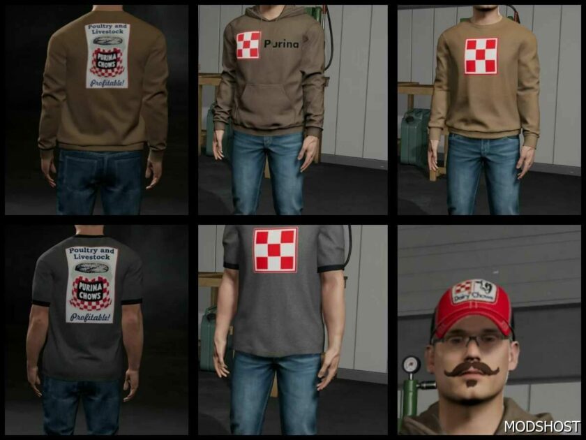 FS22 Mod: Purina Feeds Themed Clothing Pack (Featured)