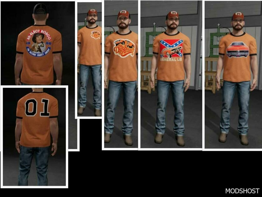 FS22 Mod: Dukes of Hazzard Themed Clothing Pack (Featured)