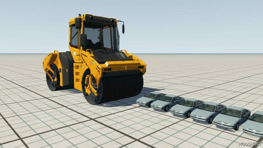 BeamNG Mod: Giant Road Roller 0.31 (Featured)