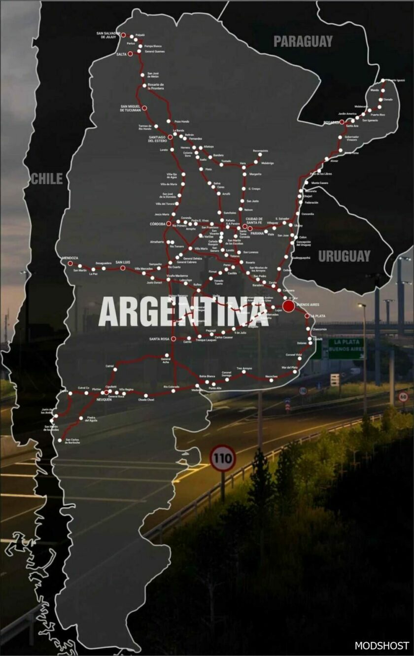 ETS2 Mod: Argentina MAP V2.5 (Featured)