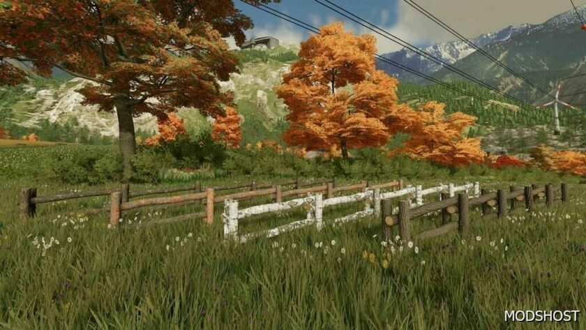 FS22 Placeable Mod: Tree Trunk Fences V1.0.1 (Featured)