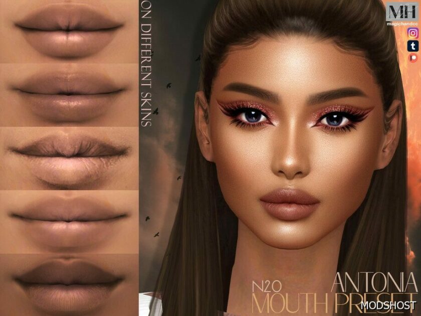 Sims 4 Mod: Antonia Mouth Preset N20 (Featured)