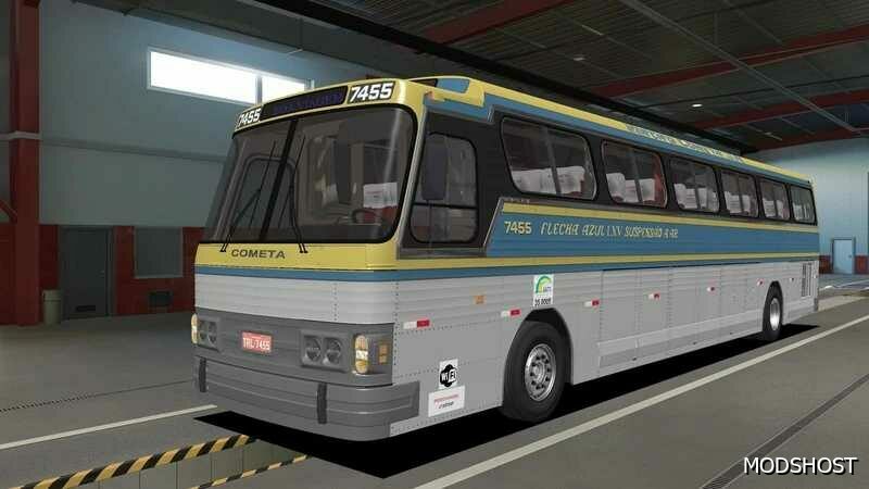 ATS Scania Mod: CMA Comet Flecha Azul Bus V3.6 1.49 (Featured)