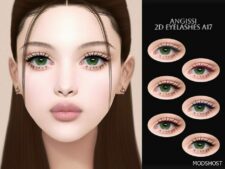 Sims 4 Female Makeup Mod: 2D Eyelashes A17 (Featured)