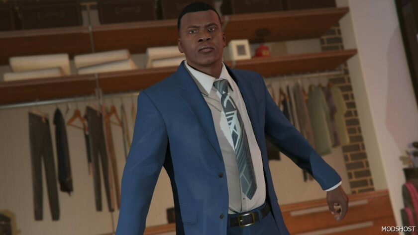 GTA 5 Player Mod: Artwork/Beta Franklin’s Suit Add-On (Featured)