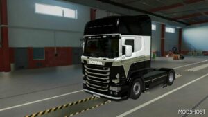 ETS2 Scania Mod: Black Skin Scania RJL 1.49 (Featured)