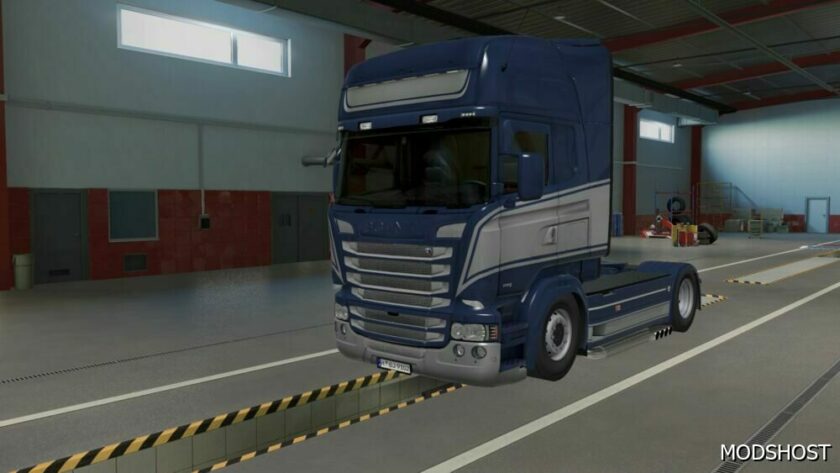 ETS2 Scania Mod: RJL Grey Blue Skin 1.49 (Featured)