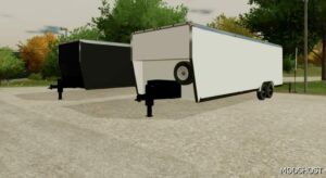 FS22 Mod: 30FT BOX Transport Trailer (Featured)