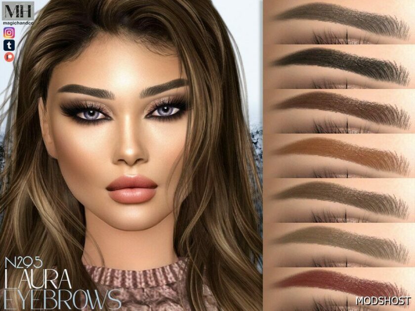 Sims 4 Eyebrows Hair Mod: Laura Eyebrows N295 (Featured)