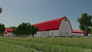 FS22 Placeable Mod: COW Barn Red/White Style (Image #2)