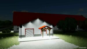 FS22 Placeable Mod: COW Barn Red/White Style (Image #3)