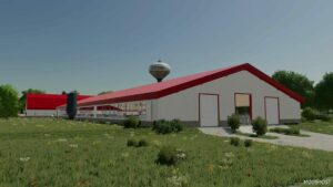 FS22 Placeable Mod: COW Barn Red/White Style (Image #4)