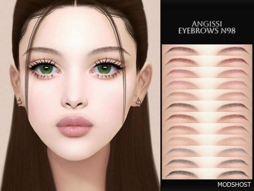 Sims 4 Eyebrows Hair Mod: N98 (Featured)