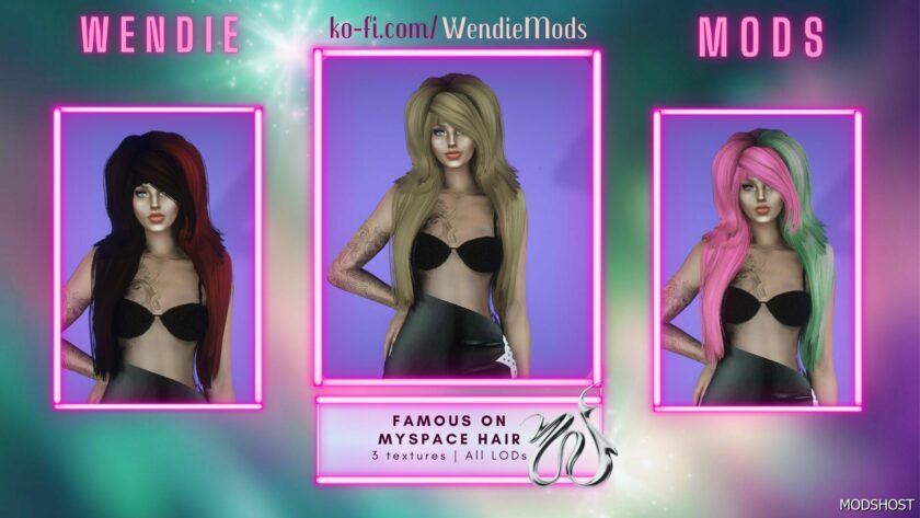 GTA 5 Player Mod: Famous on Myspace Hair for MP Female (Featured)