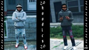 GTA 5 Player Mod: Hoodies for Franklin V2.0 (Featured)