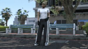 GTA 5 Player Mod: Adidas Buttoned Tracksuit Pants MP Female (Featured)