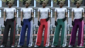 GTA 5 Player Mod: Adidas Buttoned Tracksuit Pants MP Female (Image #4)