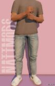 GTA 5 Player Mod: Skinny Straight Jeans for MP Male (Image #3)