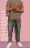 GTA 5 Player Mod: Skinny Straight Jeans for MP Male (Image #5)