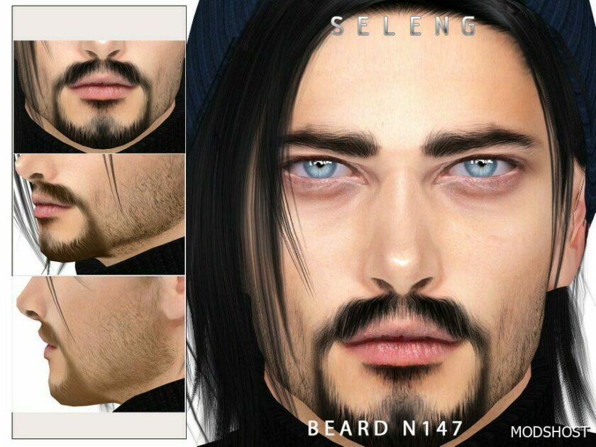 Sims 4 Male Hair Mod: Beard N147 (Featured)