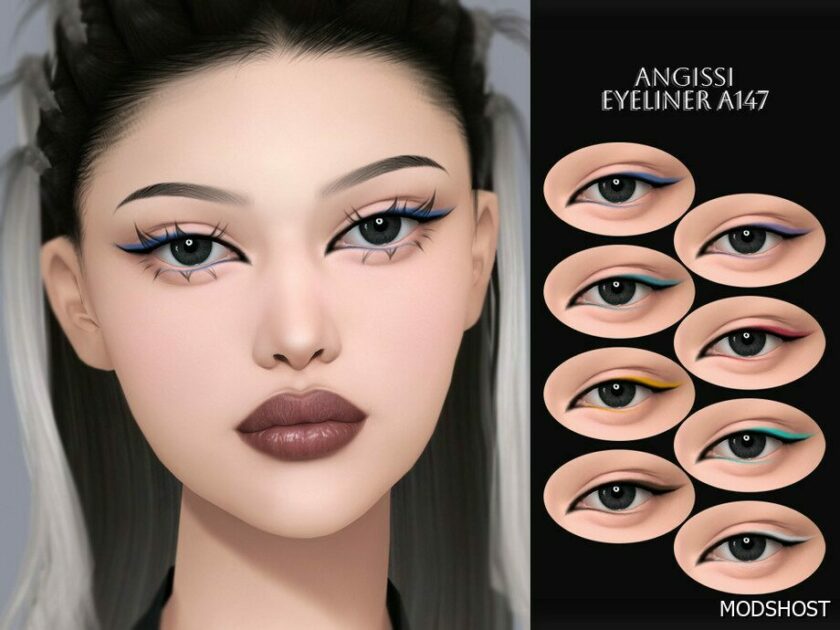 Sims 4 Eyeliner Makeup Mod: A147 (Featured)