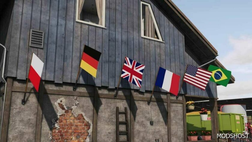 FS22 Flag Mod: Country Flags for Wall (Featured)