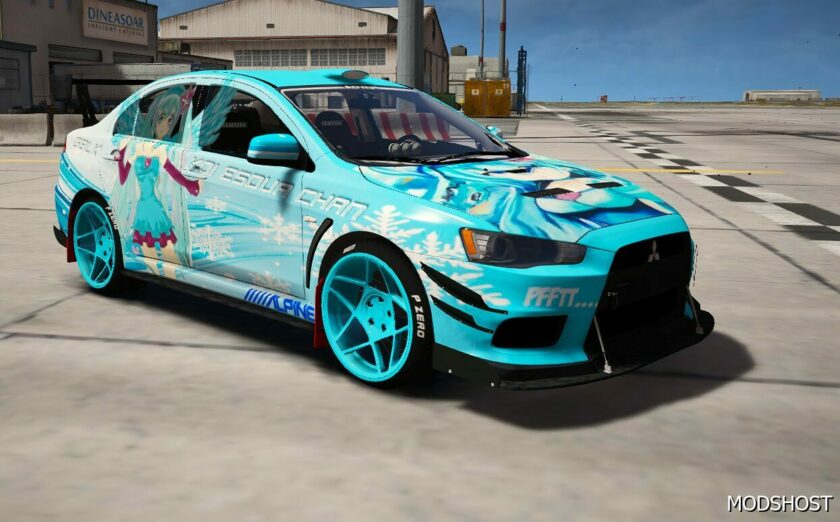 GTA 5 Mitsubishi Vehicle Mod: Lancer Evolution X KOI Chan (Featured)