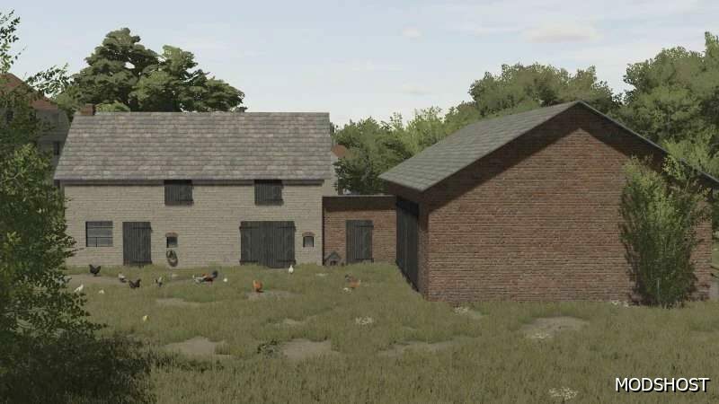 FS22 Placeable Mod: OLD Building with A Chicken Coop (Featured)