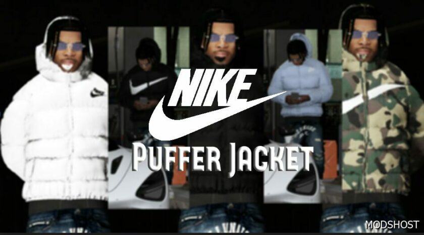 GTA 5 Player Mod: Puffer Jacket Nike for Franklin (Featured)