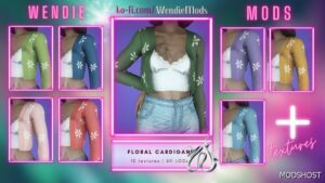 GTA 5 Player Mod: Floral Cardigan for MP Female (Image #2)