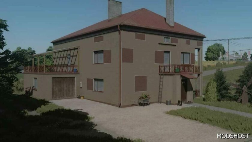 FS22 Placeable Mod: BIG Yellow Houses V1.1 (Featured)