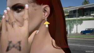 GTA 5 Player Mod: Mushroom Earrings for MP Female (Image #4)