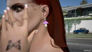 GTA 5 Player Mod: Mushroom Earrings for MP Female (Image #5)