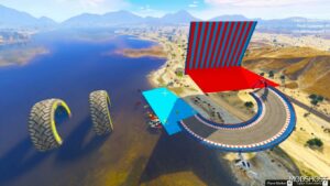 GTA 5 Map Mod: Biggest Mega Ramp (Bike, Super CAR, Helicopter and Boat) (Image #2)