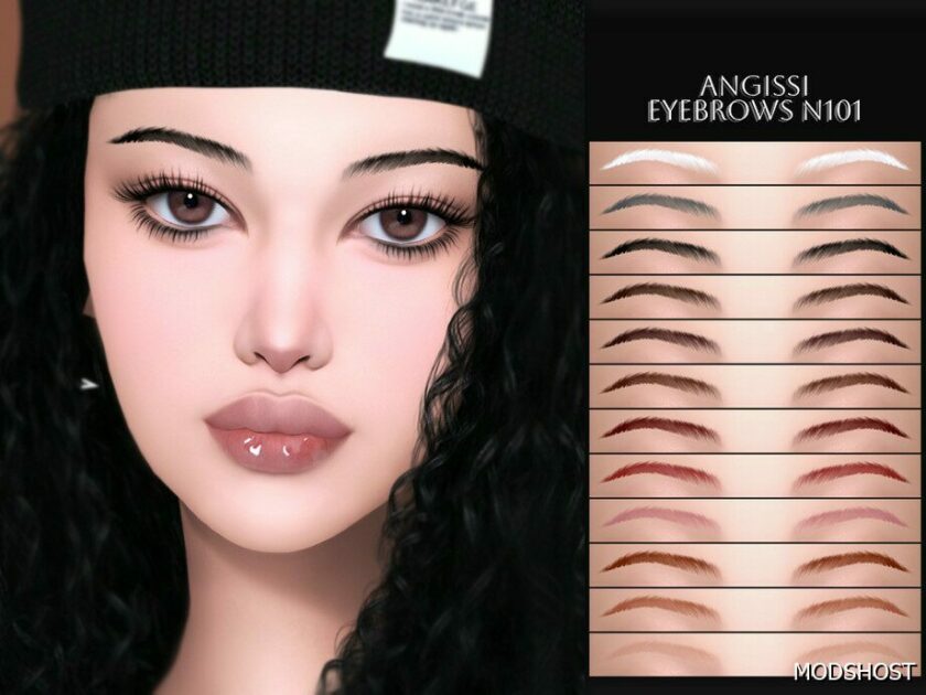 Sims 4 Eyebrows Hair Mod: N101 (Featured)