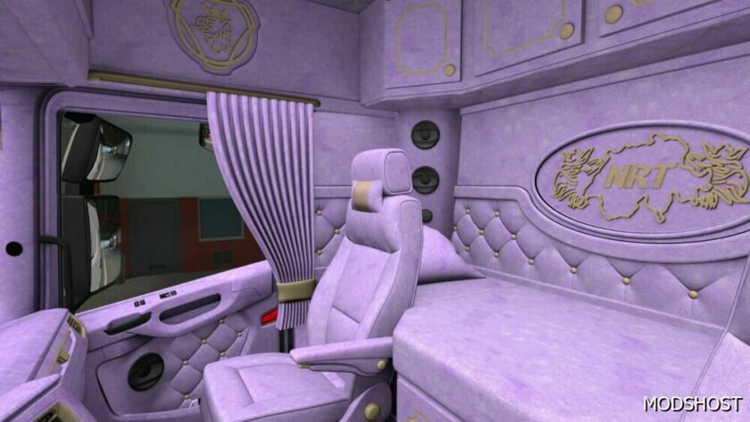 ETS2 Scania Interior Mod: Netx GEN Purple R S G CAB 1.49 (Featured)