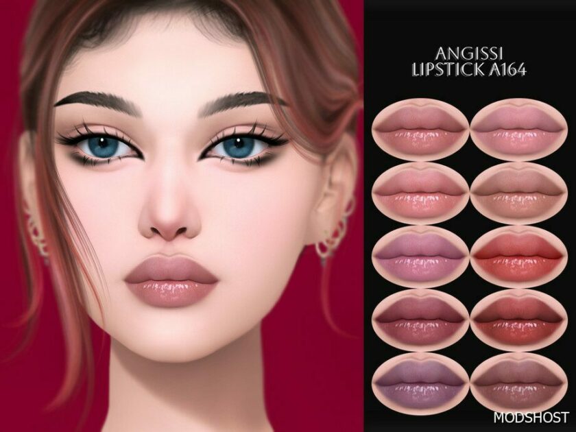 Sims 4 Lipstick Makeup Mod: A164 (Featured)