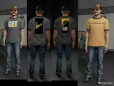 FS22 Caterpillar Mod: CAT Themed Clothing Pack (Featured)