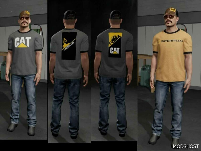 FS22 Caterpillar Mod: CAT Themed Clothing Pack (Featured)