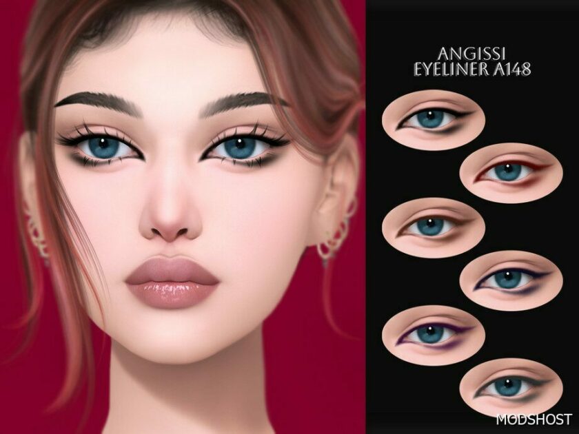 Sims 4 Eyeliner Makeup Mod: A148 (Featured)