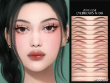 Sims 4 Female Hair Mod: Eyebrows N100 (Featured)