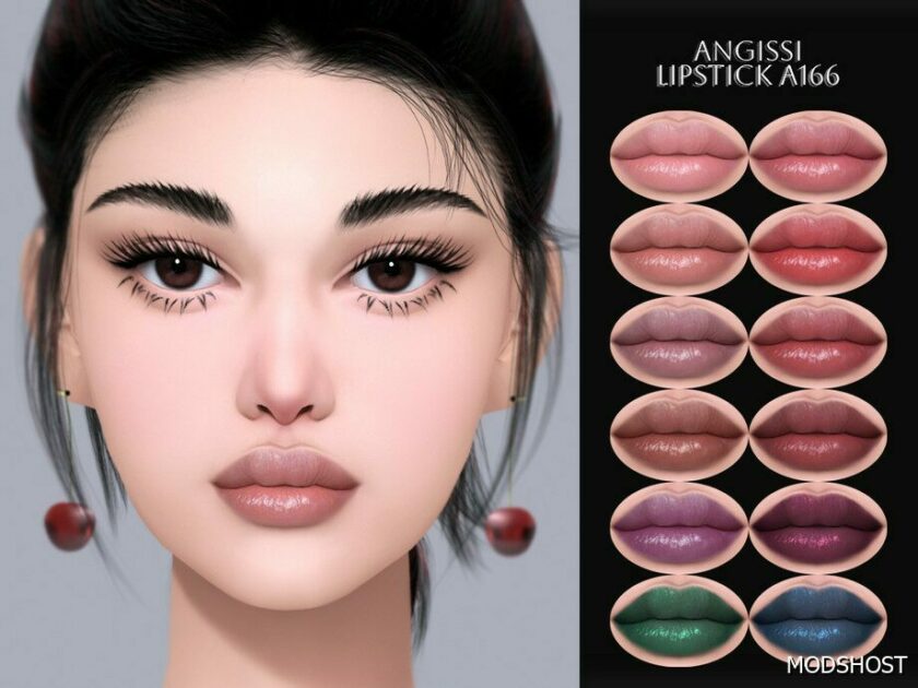 Sims 4 Lipstick Makeup Mod: A166 (Featured)