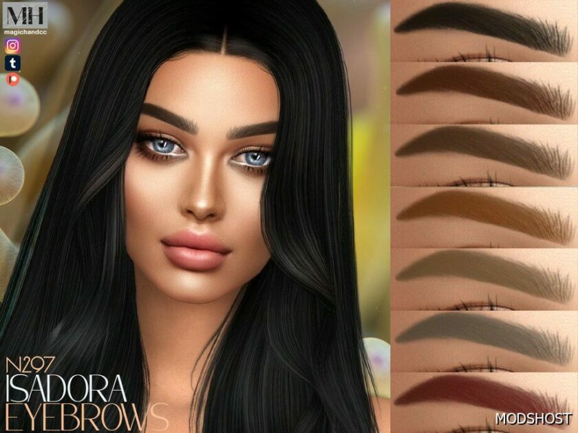 Sims 4 Eyebrows Hair Mod: Isadora Eyebrows N297 (Featured)