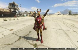 GTA 5 Player Mod: Evil Iron MAN 6 Arms Horns Add-On PED (Image #2)