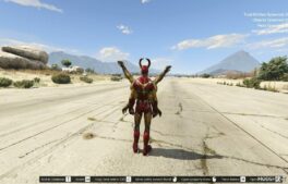 GTA 5 Player Mod: Evil Iron MAN 6 Arms Horns Add-On PED (Image #3)