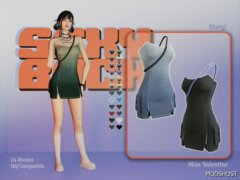 Sims 4 Adult Clothes Mod: Sheryl Dress (Featured)