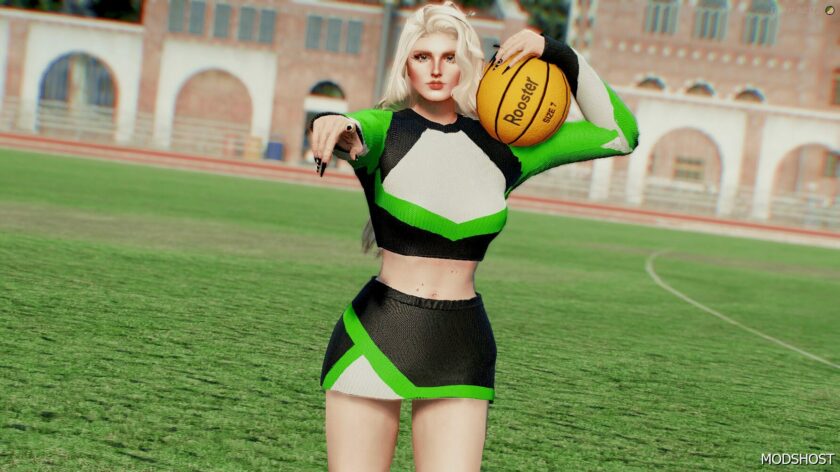 GTA 5 Player Mod: Cheerleader for MP Female (Featured)