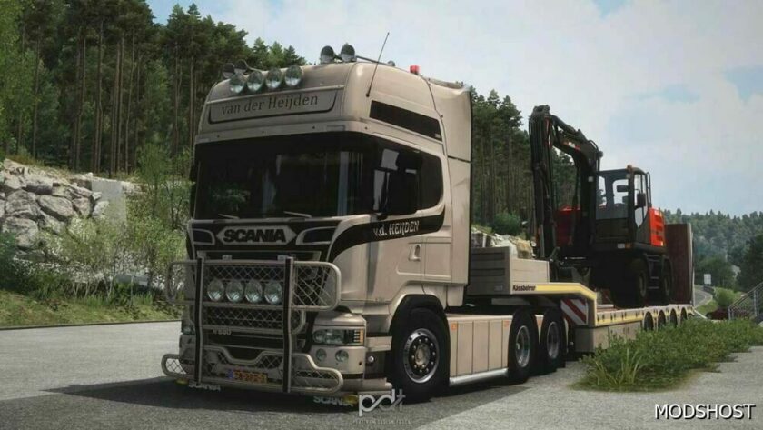 ETS2 Scania Truck Mod: R580 + Trailer VAN DER Heijden V3.0 (Featured)